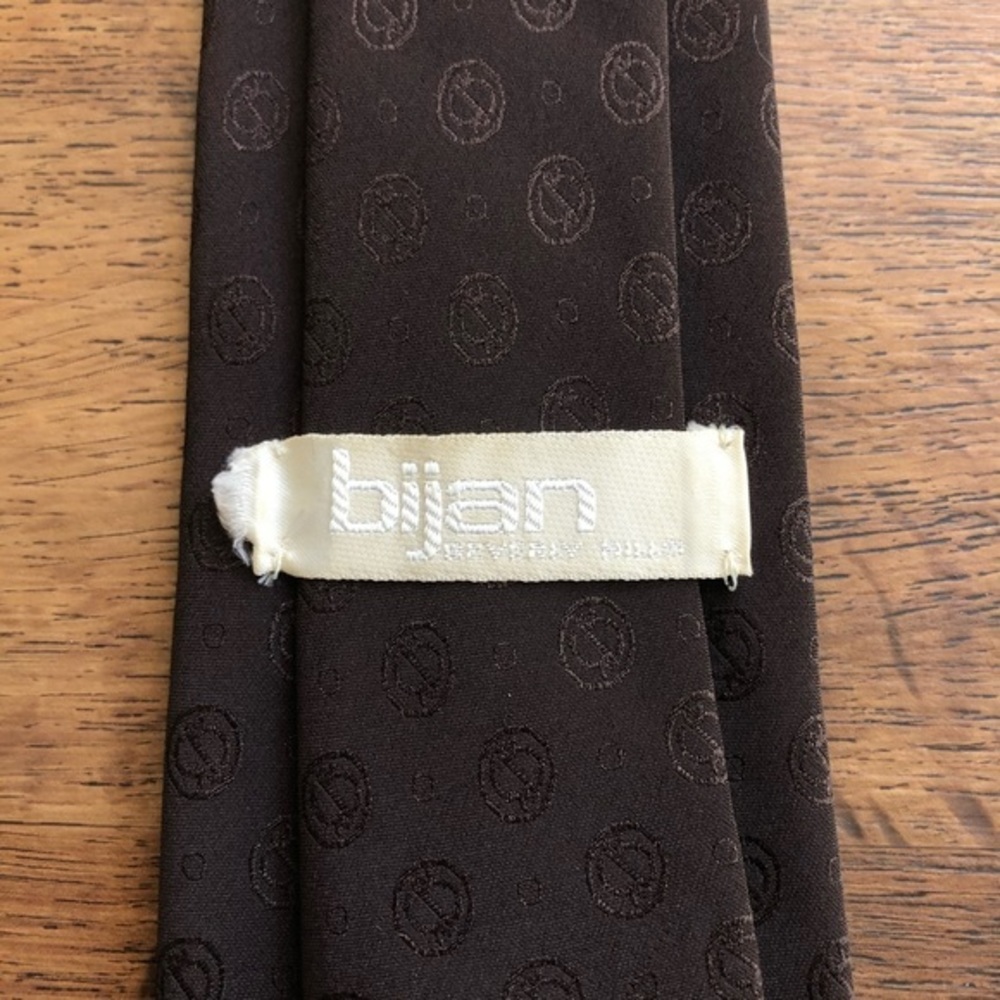 Bijan brown Silk Tie